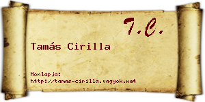 Tamás Cirilla névjegykártya